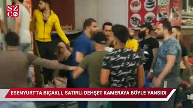 Esenyurt’ta bıçaklı, satırlı, sandalyeli dehşet anları kamerada