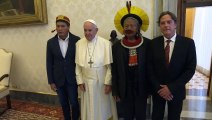 Papa recibe a líder indígena Raoni, aliado clave en la defensa de la Amazonia