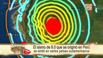 El sismo de 8.0 que se originó en Perú se sintió en varios países sudamericanos
