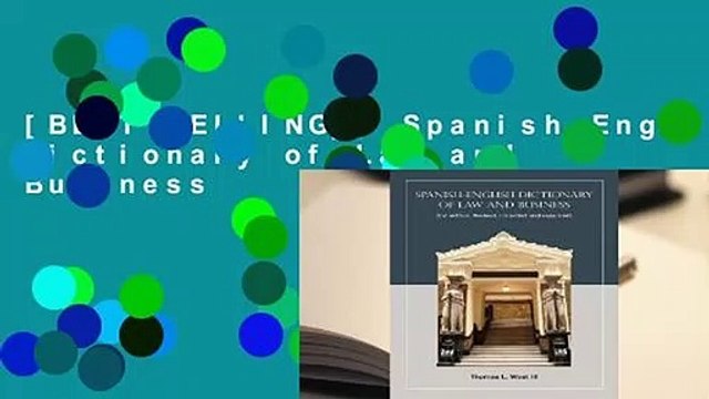 [BEST SELLING] Spanish-English Dictionary of Law and Business
