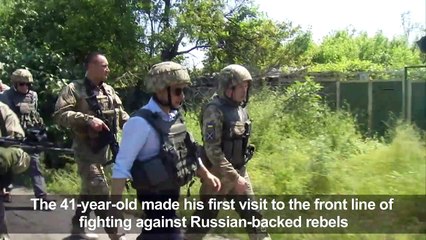Ukraine's Zelensky visits rebel front line