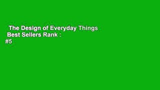 The Design of Everyday Things  Best Sellers Rank : #5