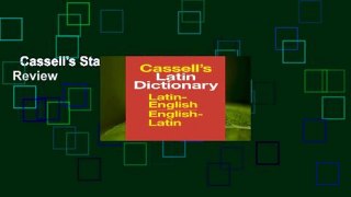 Cassell's Standard Latin Dictionary  Review