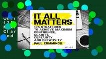 Online It All Matters: 125 Strategies to Achieve Maximum Confidence, Clarity, Certainty, and