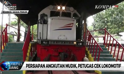 Persiapan Angkutan Mudik, Petugas Cek Lokomotif