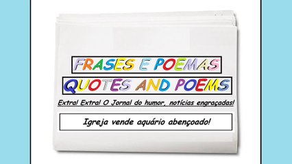 Notícias engraçadas: Igreja vende aquário abençoado! [Frases e Poemas]