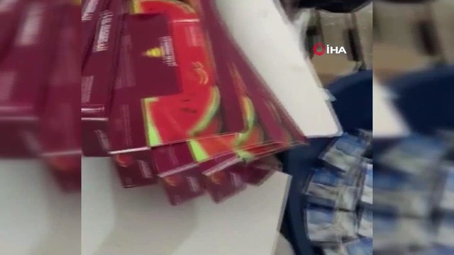 Alanya’da kaçak nargile tütün imalathanesine baskın