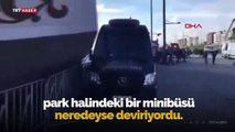 Tekne az daha minibüsü deviriyordu