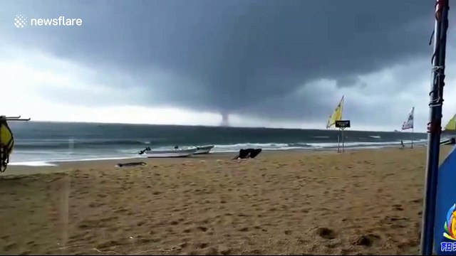 Massive waterspout spotted swirling over Chinese sea