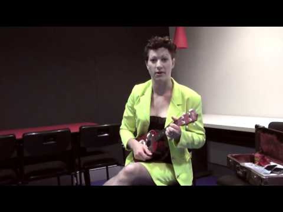 Amanda Palmer wishing the AU review a Happy 5th Birthday - in song on ukulele!