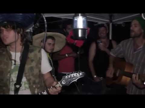 Goons of Doom serenade a group of campers at Festival of the Sun