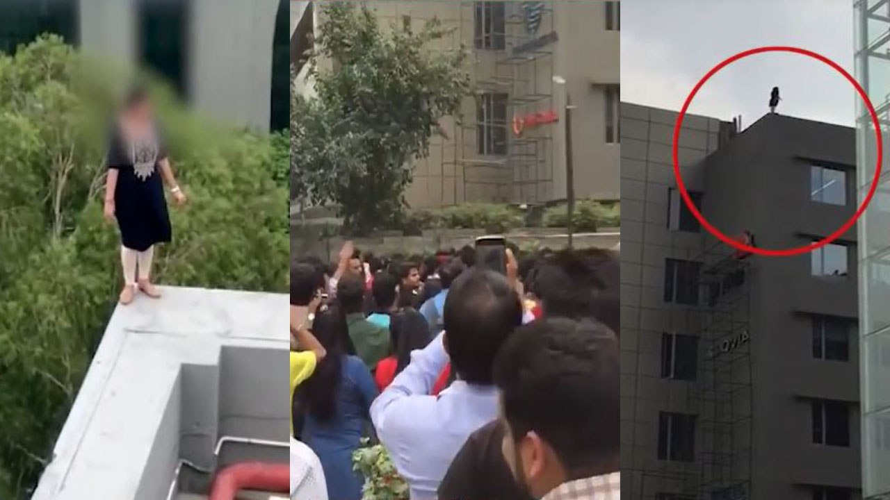 Gurugram: Job बचाने के लिए जब Woman ने किया Sholay Style में ड्रामा | Viral Video | वनइंडिया हिंदी