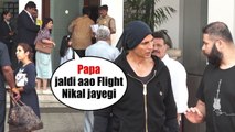 Akshay Kumar With CUTE Daughter Nitara And Wife Twinkle  Leaves For Summer Vacation