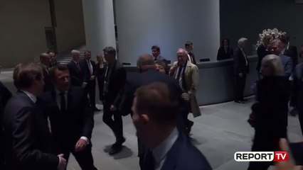 Report TV - Rama përqafim të ngrohtë me Merkel, mister çfarë i kërkoi Macronit