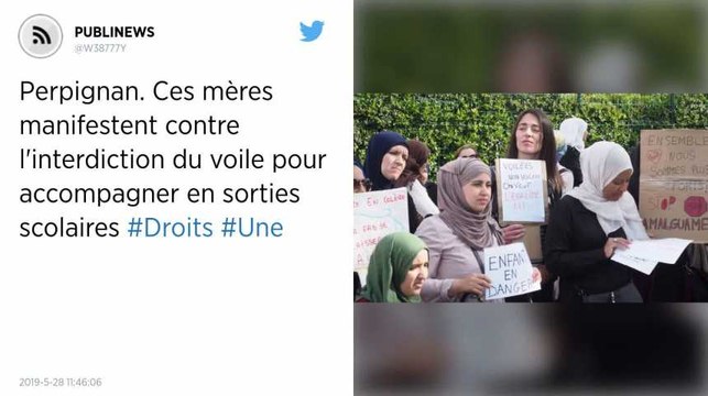 Perpignan. Ces mères manifestent contre l'interdiction du voile pour accompagner en sorties scolaires
