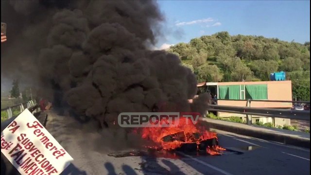Report TV -Protesta e Opozitës nëpër akset rrugore të vendit