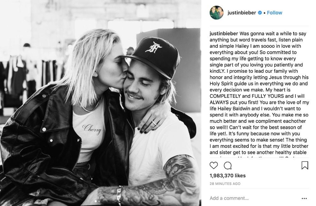 Justin und hailey: gesundheit vor hochzeit