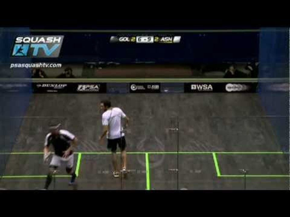 ‪Squash : Borja Golan v Ramy Ashour : PSA Allam British Squash Open 2012‬