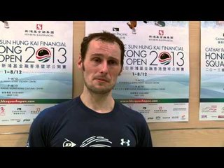 SQUASH : Greg Gaultier QF Post-Game Interview, Hong Kong 2013