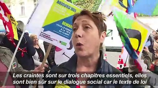 Réforme fonction publique: manifestation devant l'Assemblée