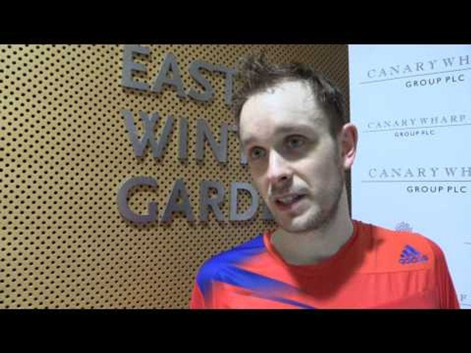Squash: James Willstrop Post Game Canary Wharf SF