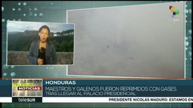 Honduras: reprimen nueva protesta de maestros y médicos