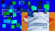 About For Books  Corporate Governance: Principles, Policies, and Practices  Review