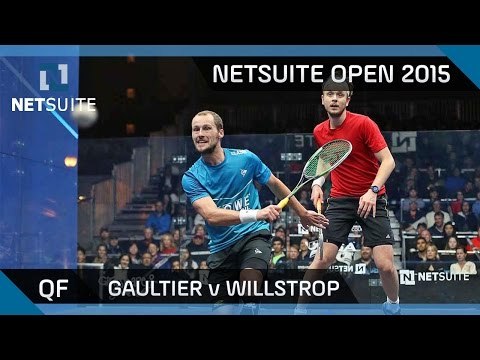 Squash: NetSuite Open 2015 Quarter-Final Highlights - Gaultier v Willstrop