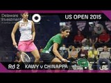 Squash: Delaware Investments US Open 2015 - Rd 2 Highlights - Kawy v Chinappa