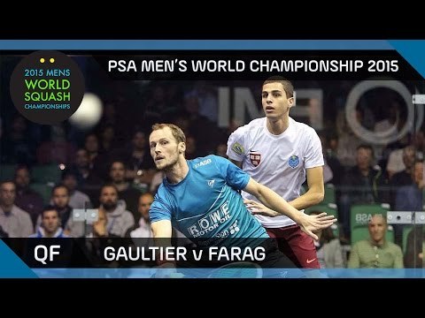 Squash: 2015 PSA Men's World Championship QF Highlights: Gaultier v Farag