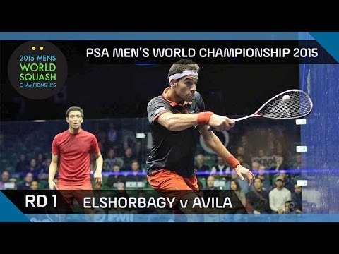 Squash: 2015 PSA Men's World Championship Rd 1 Highlights: Elshorbagy v Avila