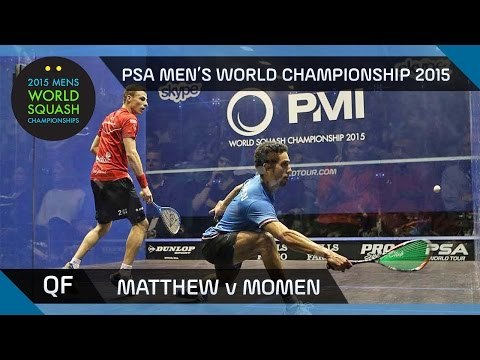 Squash: 2015 PSA Men's World Championship QF Highlights: Matthew v Momen