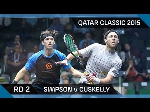 Squash: Qatar Classic 2015 - Men's Rd 2 Highlights: Simpson v Cuskelly