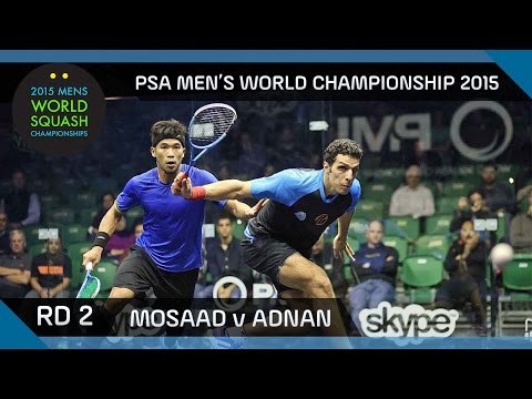 Squash: 2015 PSA Men's World Championship Rd 2 Highlights: Mosaad v Adnan