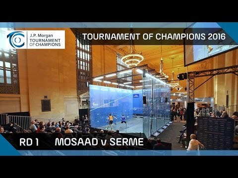 Squash: Tournament of Champions 2016 - Men's Rd 1 Highlights: Mosaad v Serme