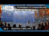 Squash: Tournament of Champions 2016 - Men's Rd 2 Highlights: Mosaad v Müller