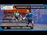 Squash: Tournament of Champions 2016 - Men's QF Highlights: Gaultier v Rösner