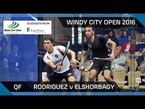Squash: Rodriguez v Mar. Elshorbagy - Windy City Open 2016 - Men's QF Highlights