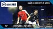 Squash: Gawad v Selby - UCS Swedish Open 2016 - SF Highlights