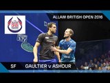 Squash: Gaultier v Ashour - Allam British Open 2016 - Men's SF Highlights