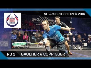 下载视频: Squash: Gaultier v Coppinger - Allam British Open 2016 - Men's Rd 2 Highlights