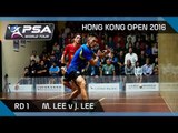 Squash: Hong Kong Open 2016 - M. Lee v J. Lee - Rd 1 Highlights
