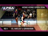 Squash: Hong Kong Open 2016 - El Welily v Grinham - Rd 1 Highlights
