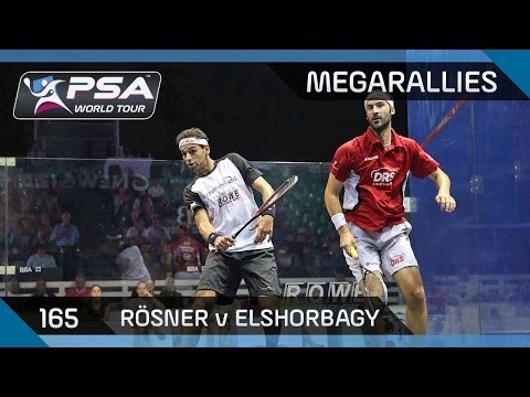 Squash: What a rally, that's got to be clipped! - MegaRallies #165 Rösner v ElShorbagy