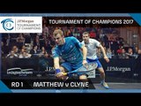 Squash: Matthew v Clyne - Tournament of Champions 2017 Rd 1 Highlights