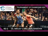 Squash: El Welily v Pallikal-Karthik - Tournament of Champions 2017 Rd 2 Highlights