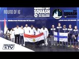 Squash: Egypt v Finland - Men's World Team Champs 2017 - Rd of 16 Highlights