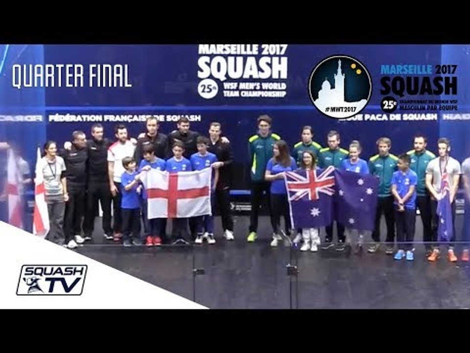 Squash: England v Australia - WSF Men's World Team Champs 2017 - Semi-Final Highlights