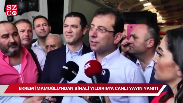 Ekrem İmamoğlu'ndan Yıldırım'a canlı yayın yanıtı