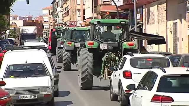 Miles de agricultores se suman a la tractorada por la crisis del aceite de oliva en Úbeda (Jaén)